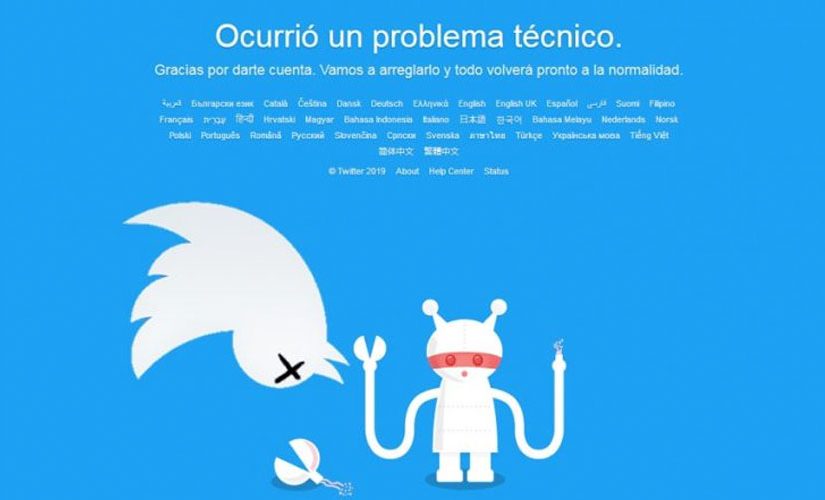 Twitter y su caída afecta a mas del 80% del mundo